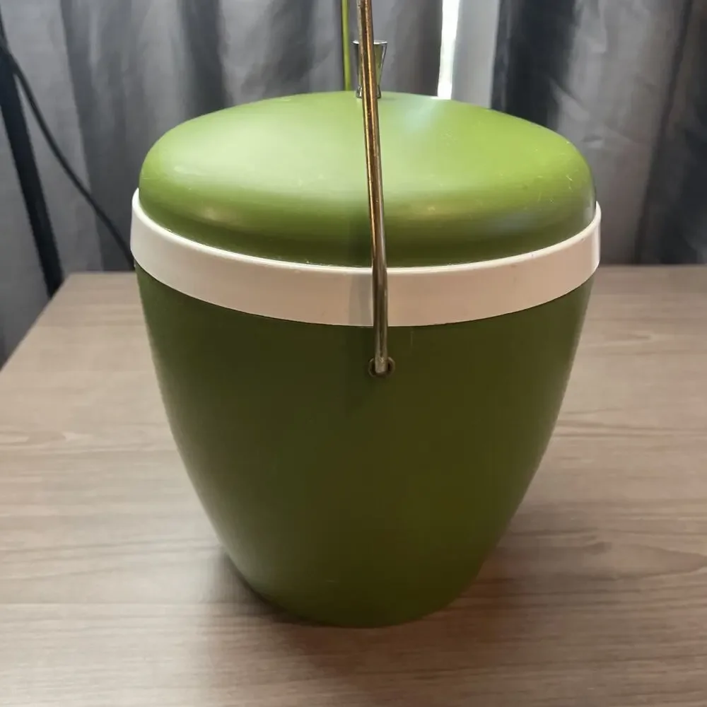 Vintage GHS Ware Hi-Kool Ice Bucket Avocado Green